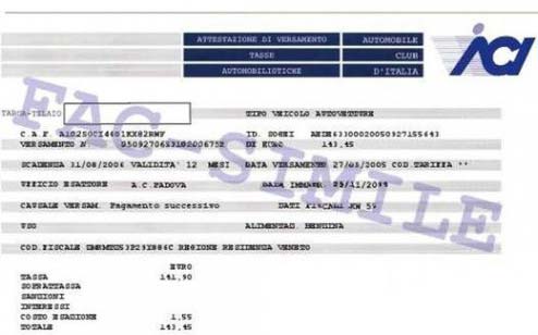 Pagamento bollo auto online