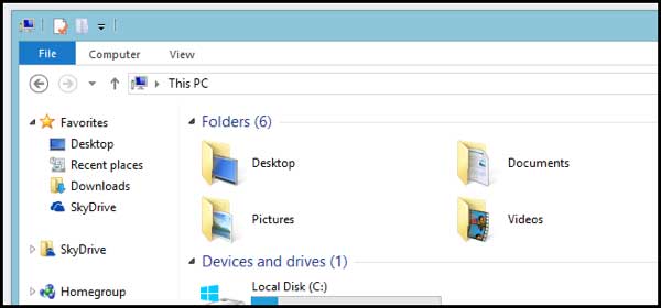 Microsoft Windows 8.1 folder