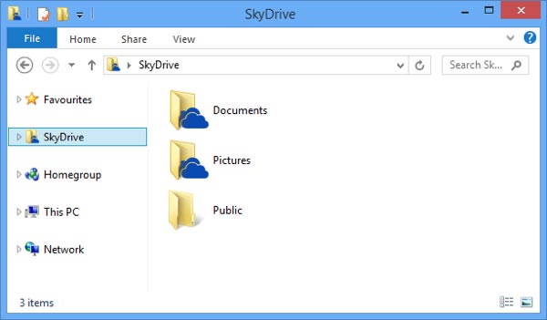 Windows 8.1 Skydrive