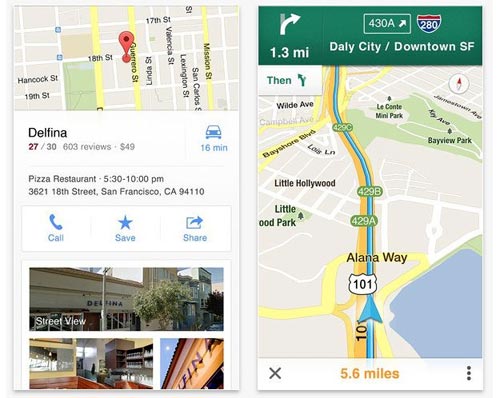 Google Maps Apple iOS
