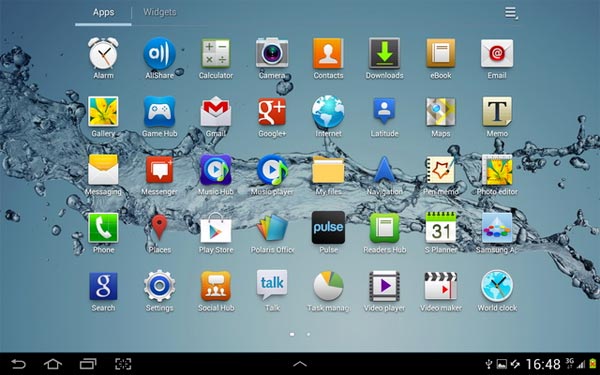 Samsung Galaxy Tab Android Ice Cream Sandwich