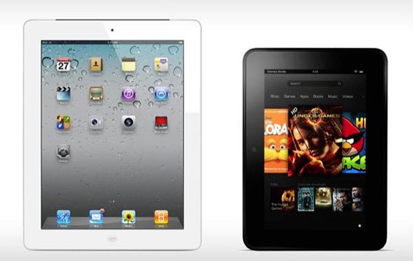 Kindle Fire Hd di Amazon e iPad 4 di Apple