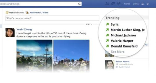 Facebook introduce gli hashtag e guarda al modello delle tendenze di Twitter