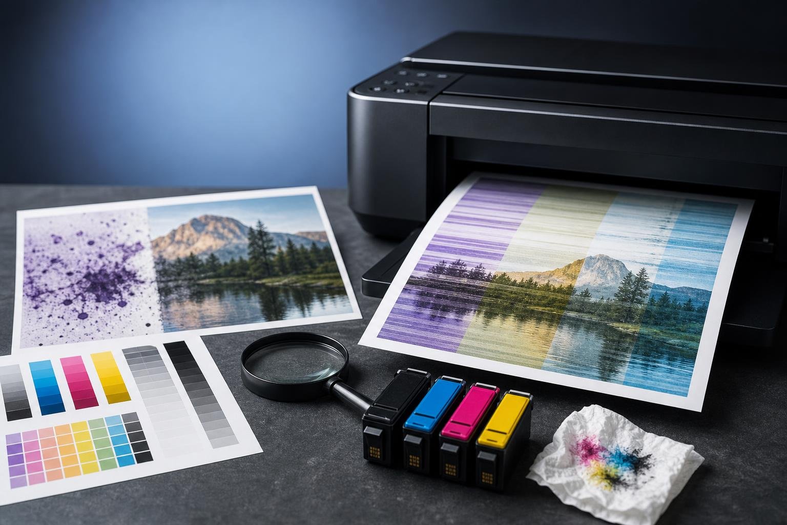 Come risolvere striature, macchie e colori sbagliati nelle stampe