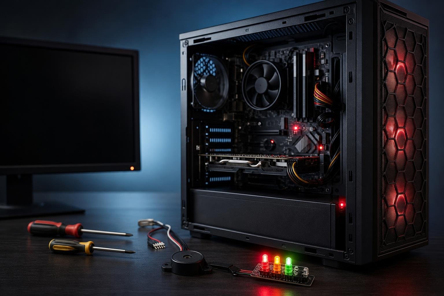 Il PC desktop non si avvia: come diagnosticare beep, LED, ventole e assenza di immagini