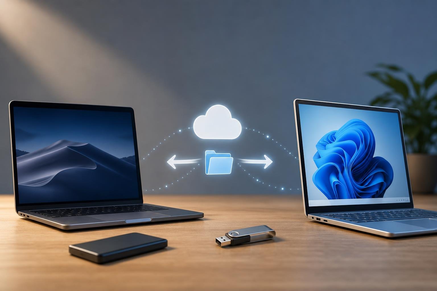 Come trasferire file tra MacBook e Windows: rete locale, chiavette USB e servizi cloud