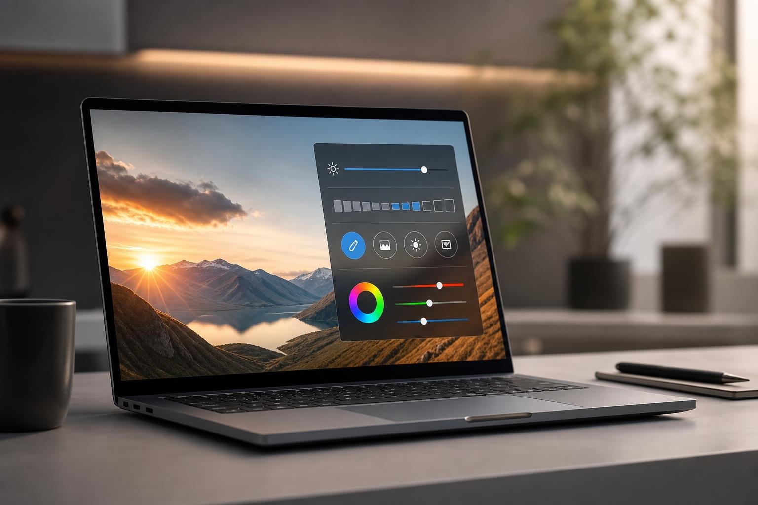 Come calibrare lo schermo di un Ultrabook e regolare ridimensionamento, luminosità e modalità colore