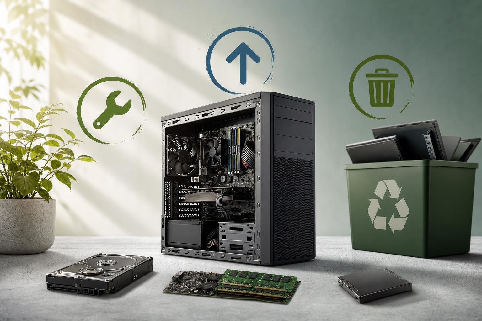 Come valutare se riparare, aggiornare o sostituire un PC per ridurre l’impatto ambientale
